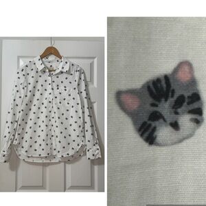 Paul & Joe Sister cat button down shirt